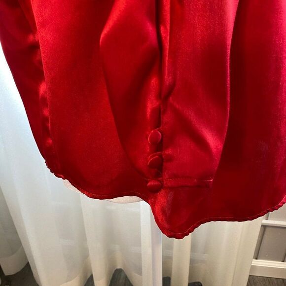Blouse Concepts Red Pullover Blouse SZ 14 90’s - Picture 4 of 11